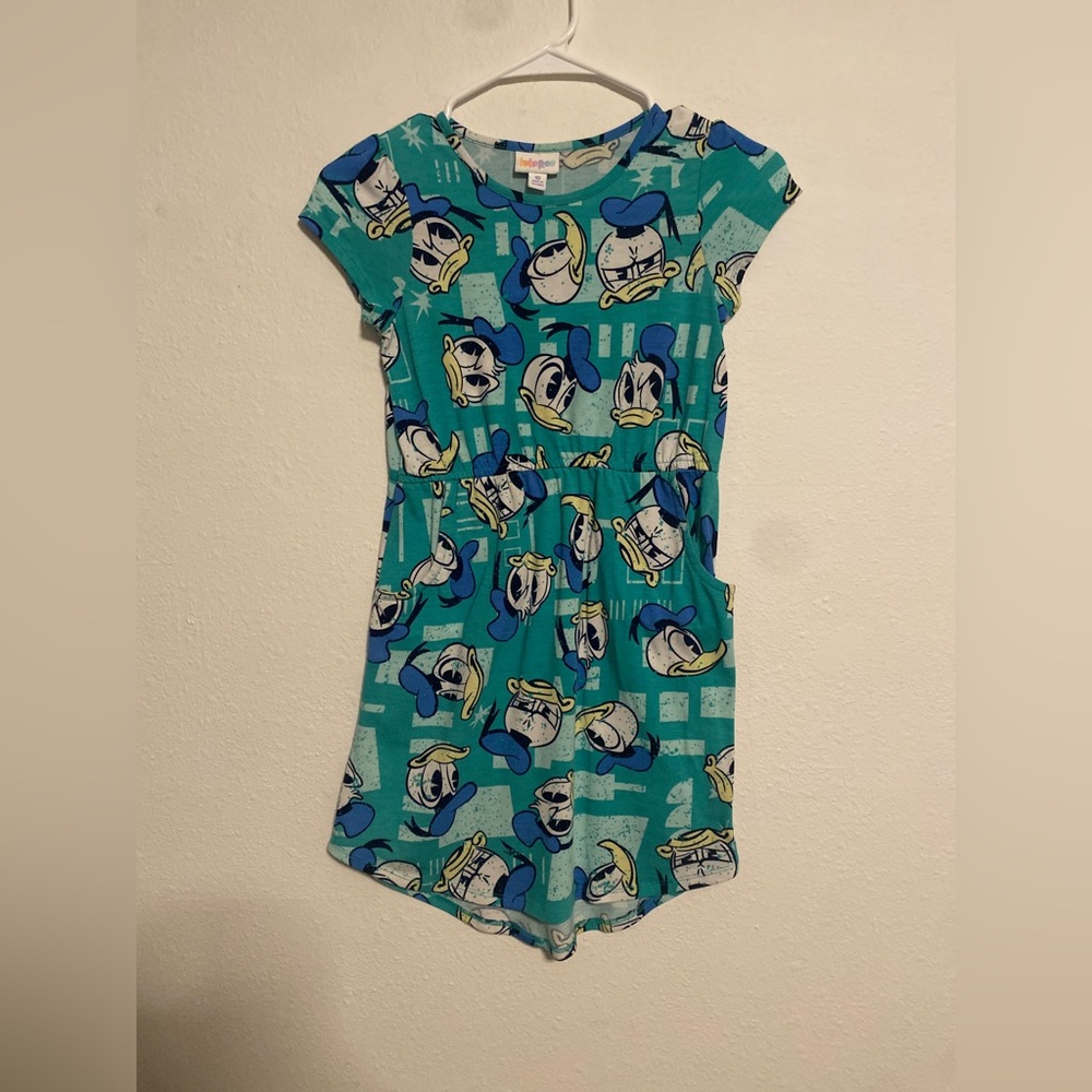 LuLaRoe size 10 kids dress with pockets Disney Donald Duck
